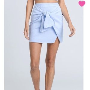 Blue tie skirt